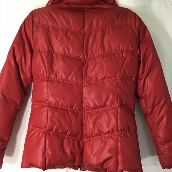Guess Nylon Red Down Jacket Coat - Picture 9 of 13